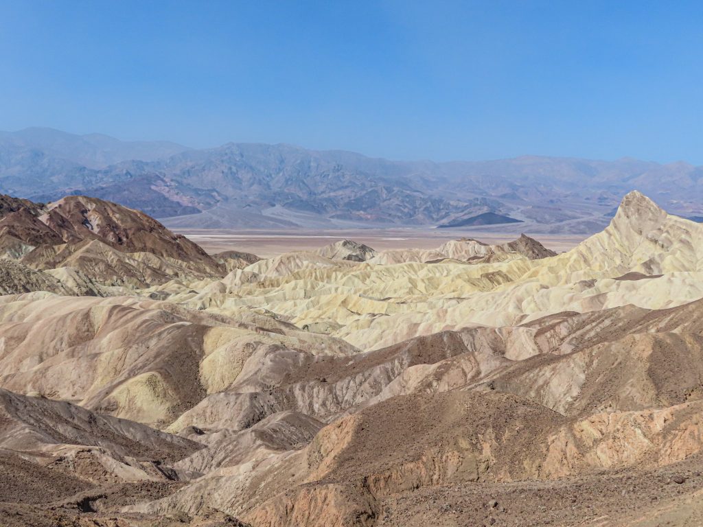 Overlook at Zabriskie point in Death Valley 