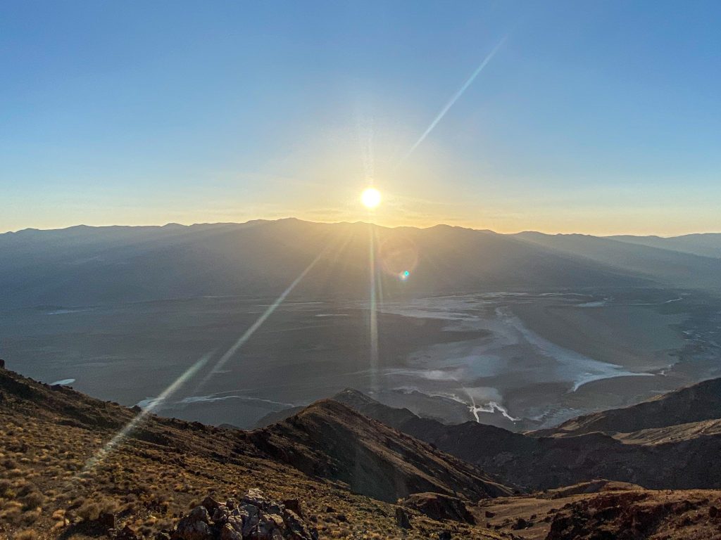 sunsetting At Dante’s view in Death Valley