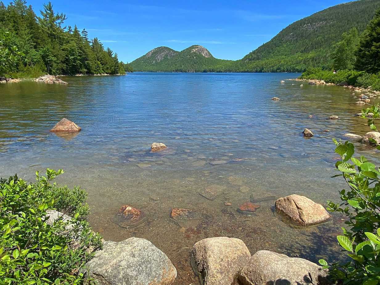 One of the best hikes Jordan Pond in Acadia 