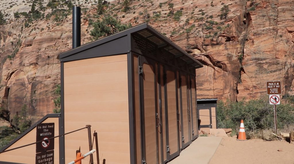 Bathrooms near angels landing 