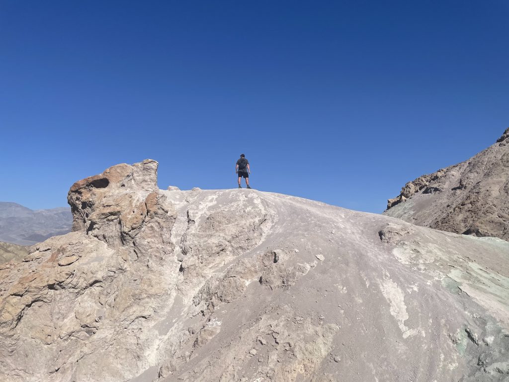 Hiking at Artist Pallete in Death Valley