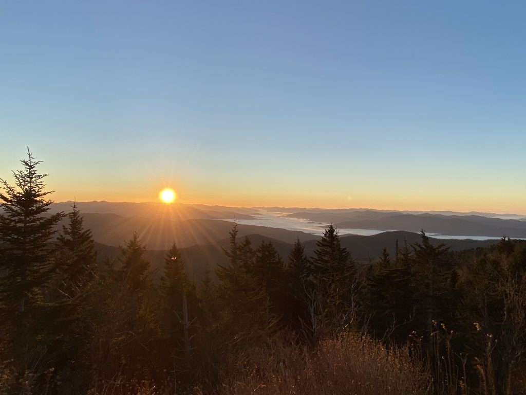 Sunrise at clingmans dome