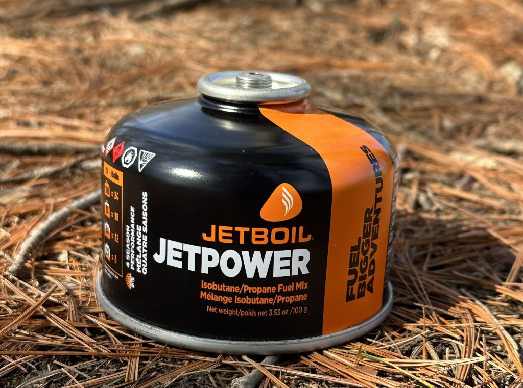 Jetboil backpacking cooking fuel