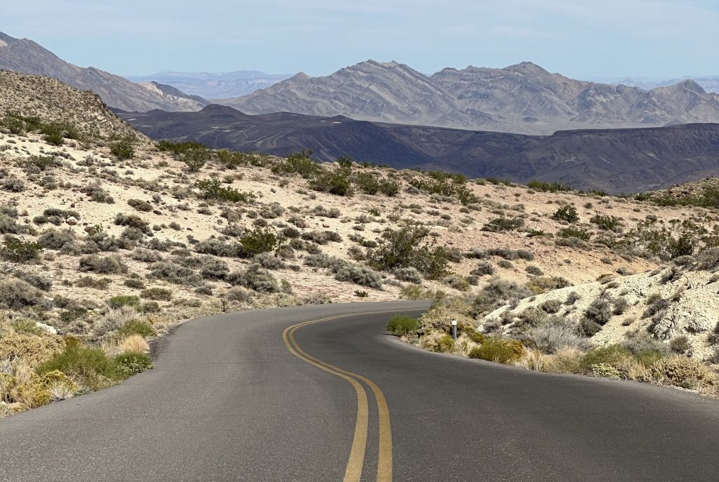 Driving routes in Death Valley
