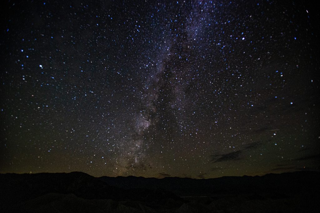 Milky Way and Stars at night in the dark